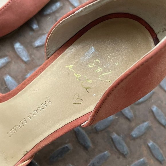 Banana Republic Women Heels Sandal Shoes Brown Leather Upper Pump Size 6.5M - Picture 6 of 10